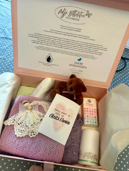 Spons en Adjø Bitteliten minneboks