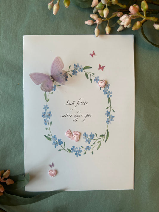 Hånd og fotavtrykk- usynlig blekk - dekorert forside